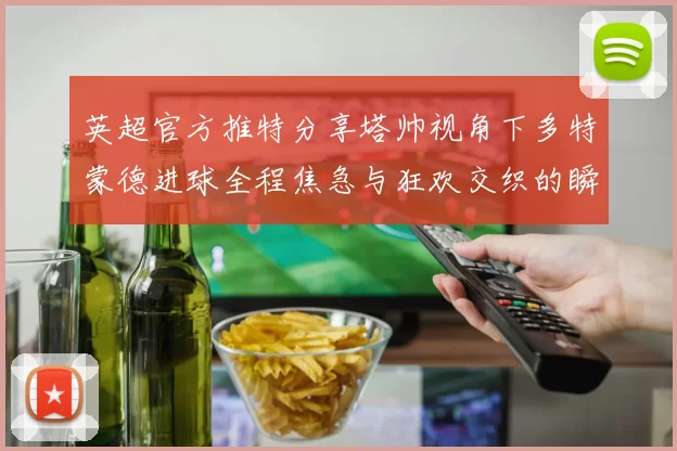 英超官方推特分享塔帅视角下多特蒙德进球全程焦急与狂欢交织的瞬间